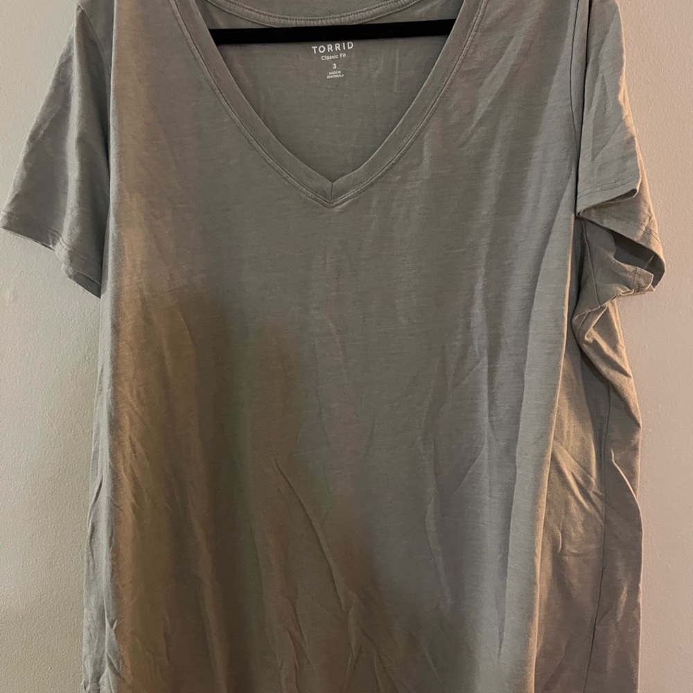Torrid Classic Fit Gray Top